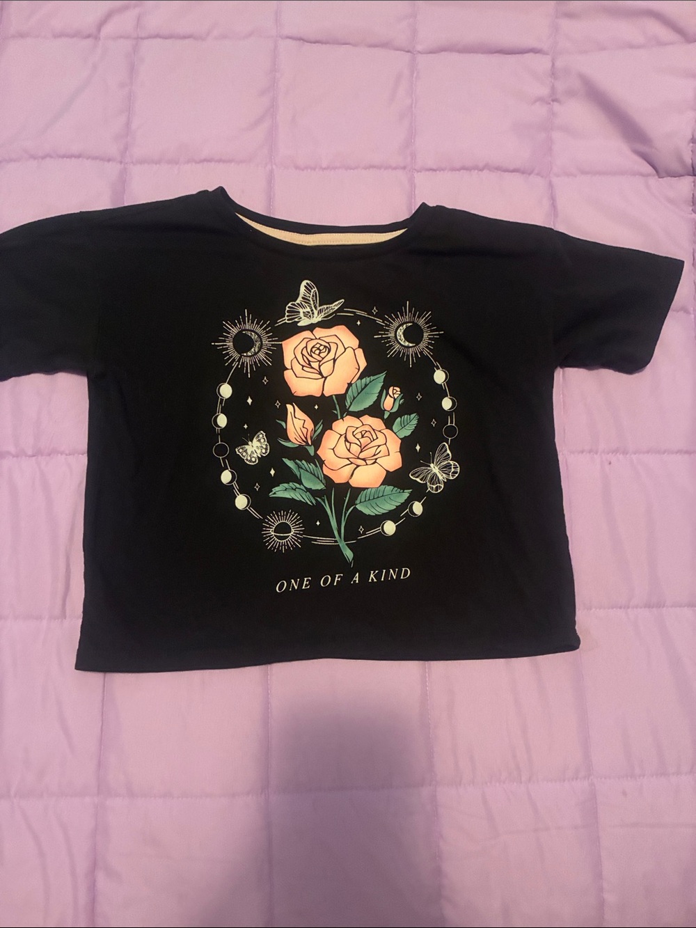 Little girl’s medium 7/8 boho crop tee